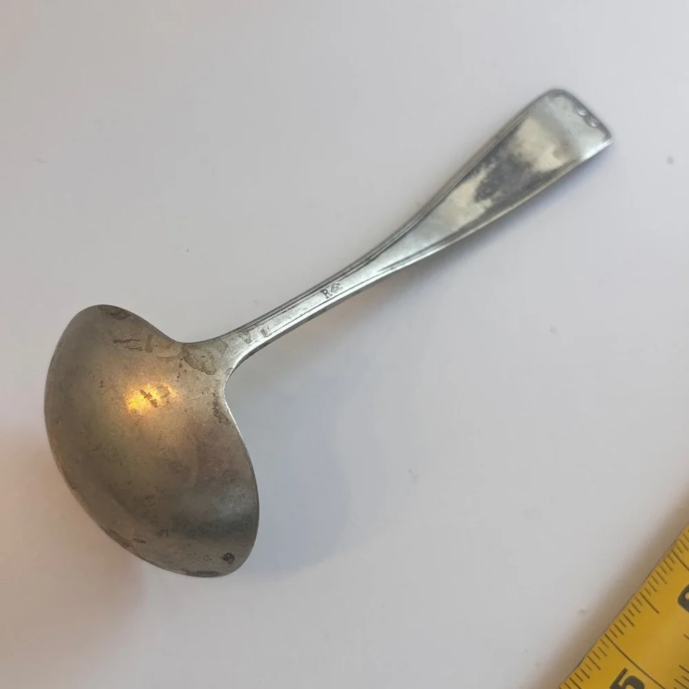 Antique RC‎ Co Silver Plated Soup Ladle Serving Spoon Ornate Handle